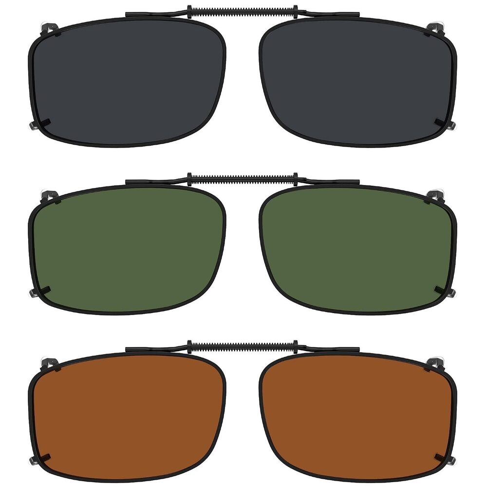 Clip on Sunglasses Over Eyeglasses for Men, 56 * 34MM